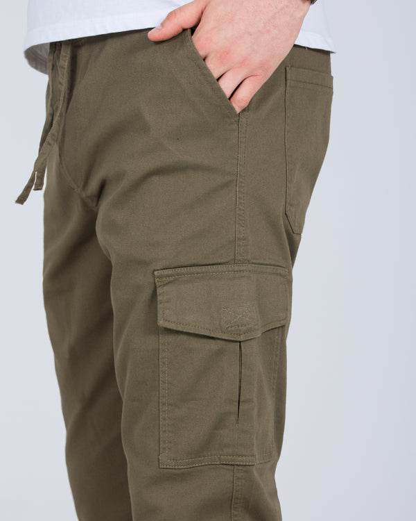 2t Dean Slim Fit Tall Stretch Cargo Trousers (khaki)