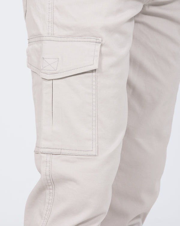 2t Dean Slim Fit Tall Stretch Cargo Trousers (silver)