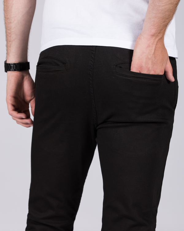 2t Oliver Slim Fit Tall Chinos (black)