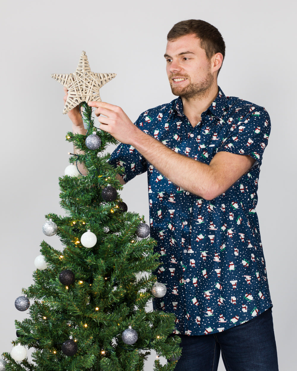 Mens big and tall deals christmas shirts