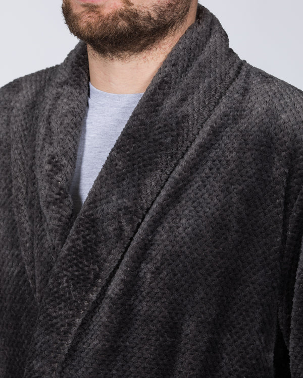 2t Tall Fleece Dressing Gown (textured charcoal)