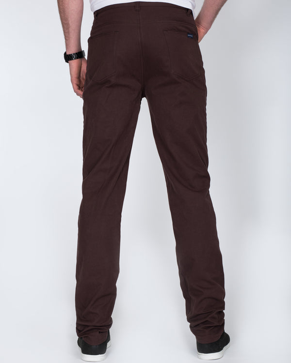 Ed Baxter Xavier Slim Fit Chinos (chestnut)