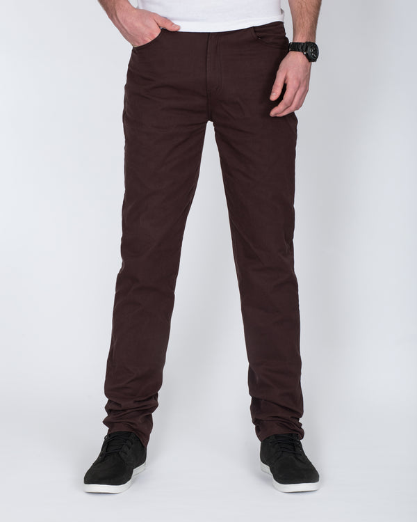 Ed Baxter Xavier Slim Fit Chinos (chestnut)