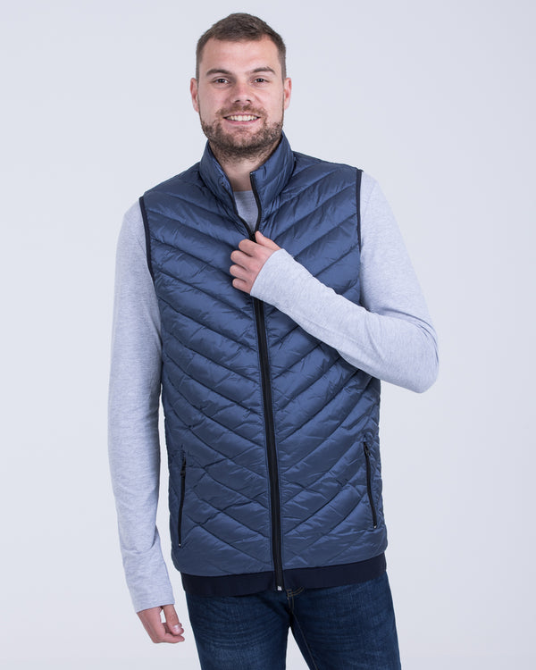 Cabano Tall Quilted Gilet (blue)