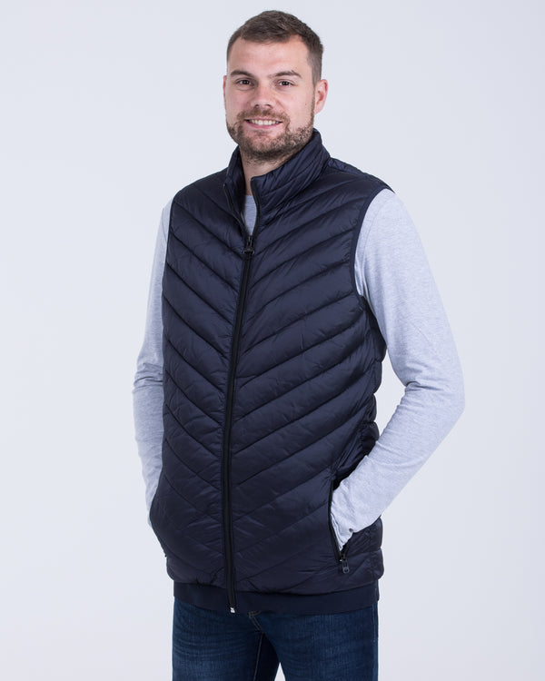 Cabano Tall Quilted Gilet (navy)