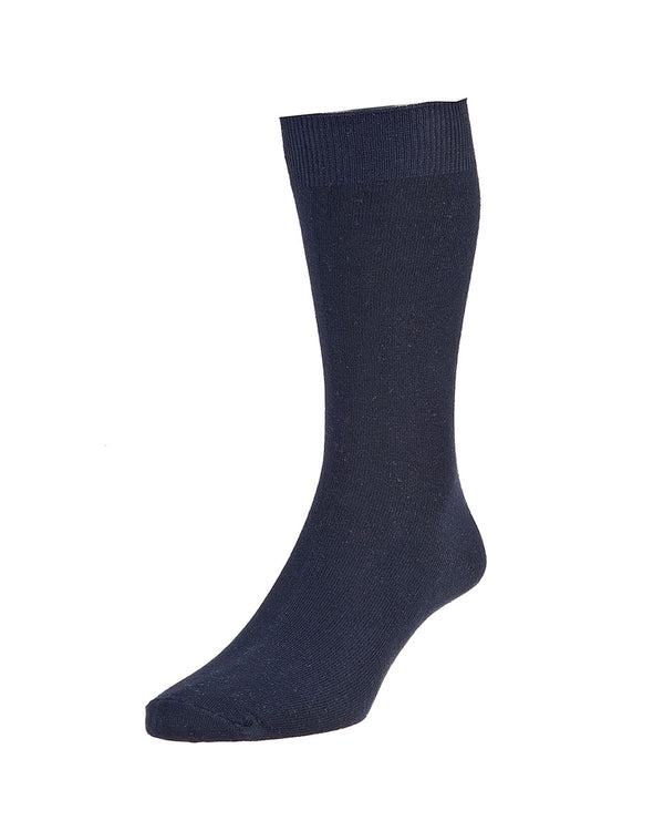 HJ Hall Cotton Plain Socks 3 Pack (navy)