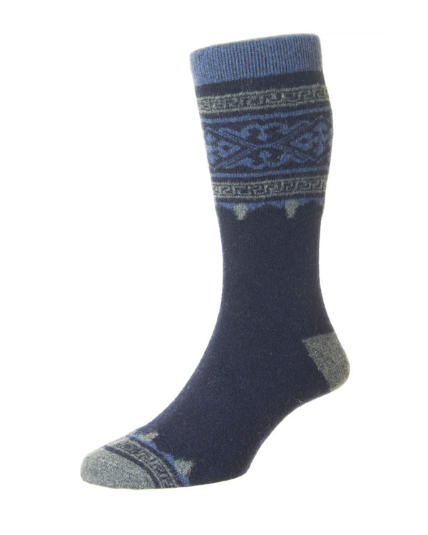 HJ Hall Sheland Panel Merino Wool Socks 2 Pack