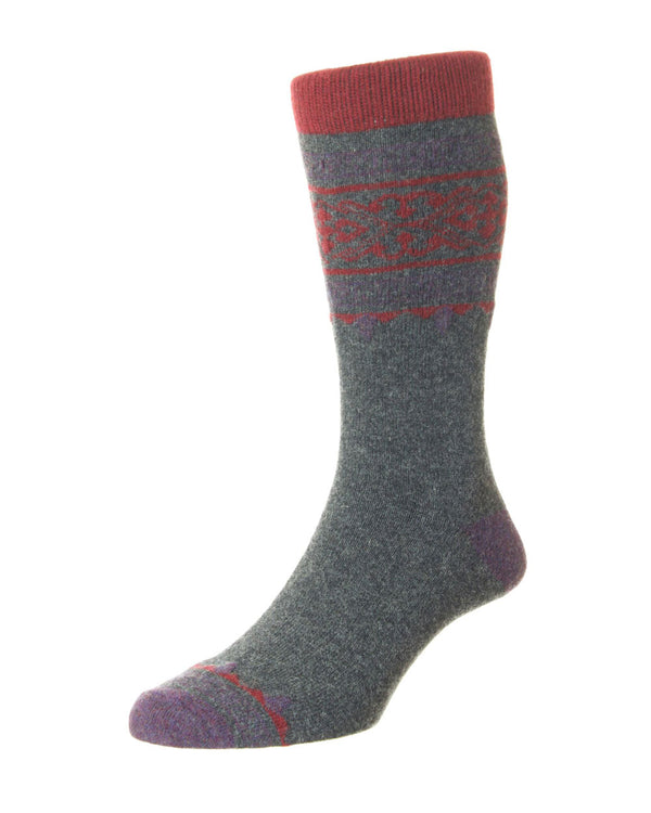 HJ Hall Sheland Panel Merino Wool Socks 2 Pack