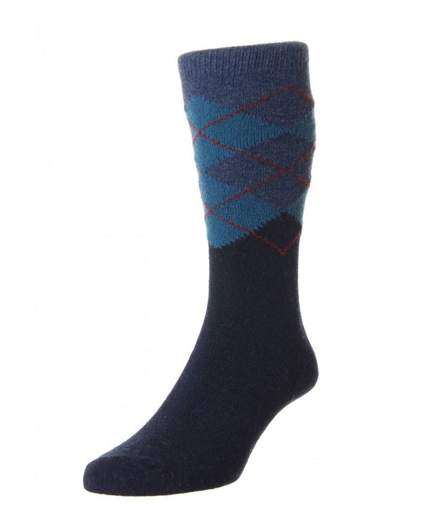 HJ Hall Deakin Argyle Merino Wool Socks 3 Pack