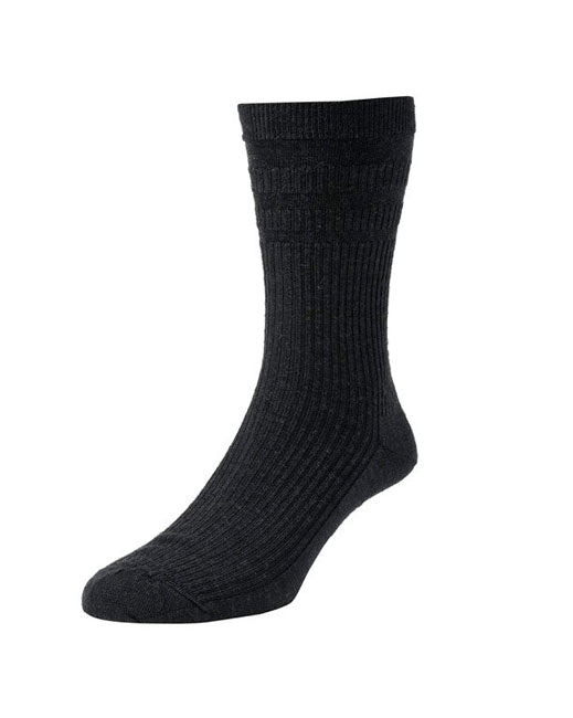 HJ Hall Softop Wool Socks 3 Pack (black)