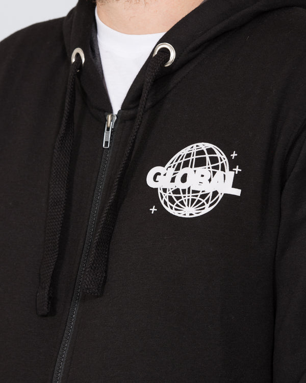 2t Global Zip Up Tall Hoodie (black)