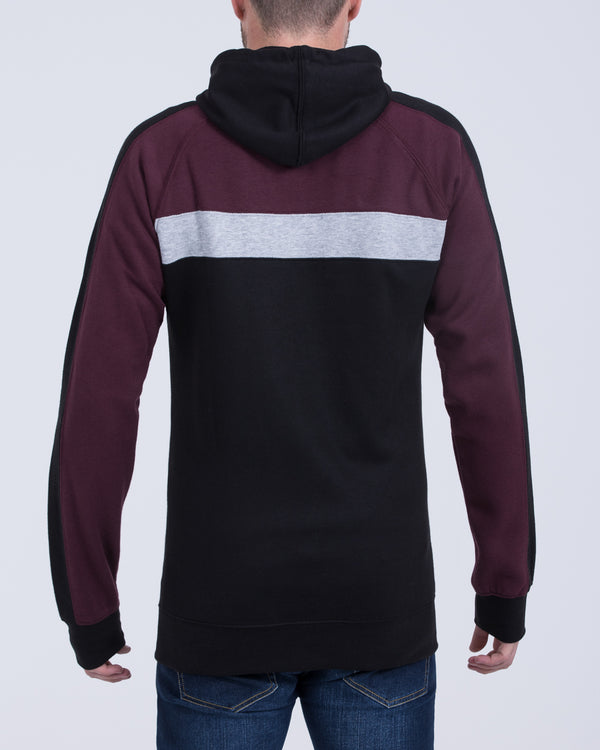 2t Zip Up Tall Chevron Hoodie (burgundy)