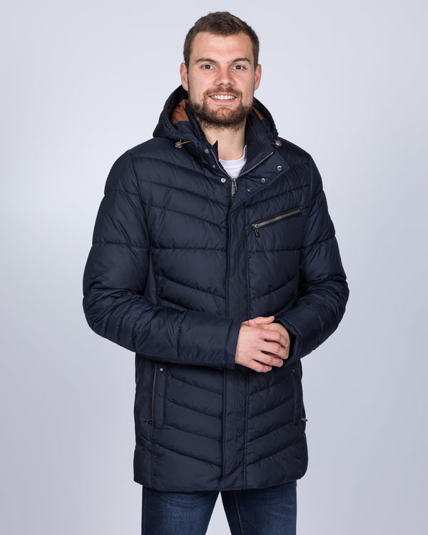 Cabano Tall Lightweight Chevron Jacket (navy)