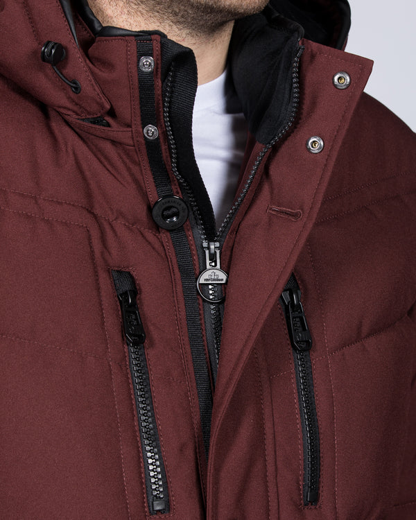 Cabano Tall Puffer Jacket (maroon)