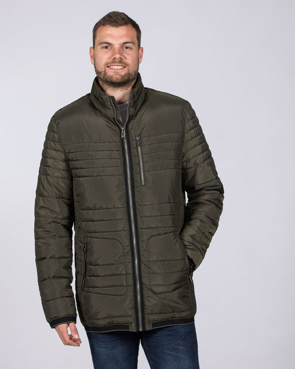 Cabano Lightweight Tall Quilted Jacket (olive)