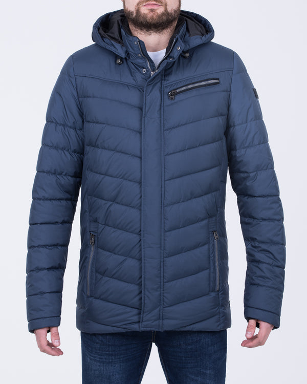 Cabano Tall Lightweight Puffer Jacket (denim blue)