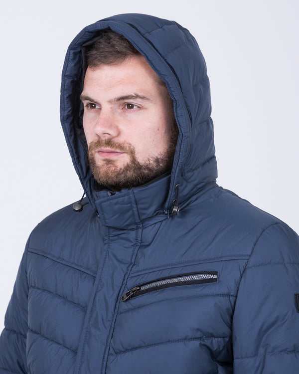 Cabano Tall Lightweight Puffer Jacket (denim blue)