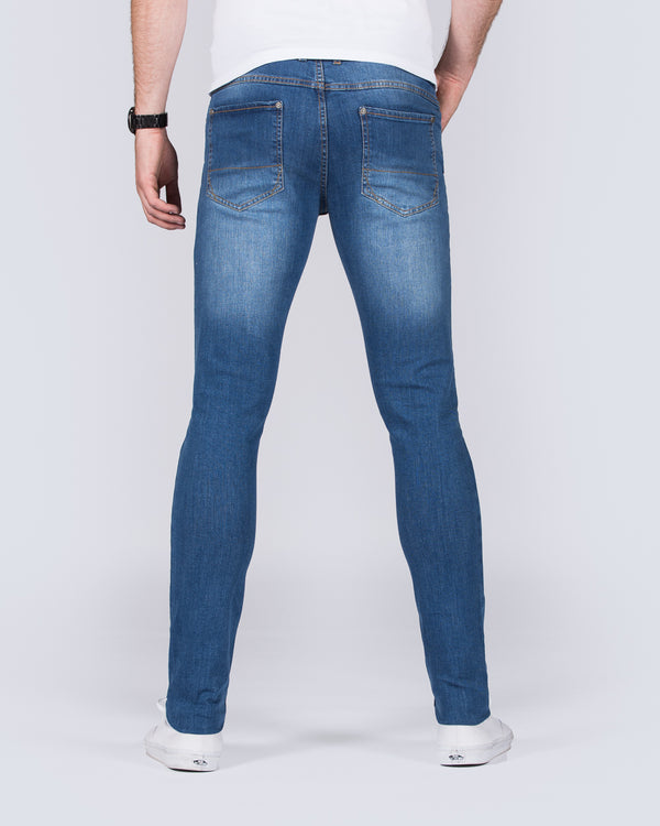 2t Connor Skinny Fit Ripped Jeans (stonewash)