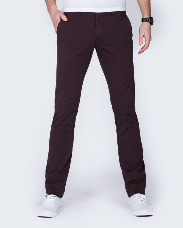 Cub Frog Tapered Fit Tall Chinos (bordeaux)