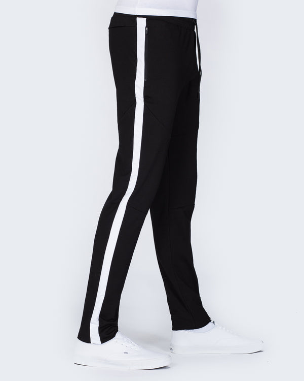 2t Declan Striped Slim Fit Tall Gym Joggers (black)