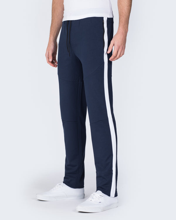 2t Declan Striped Slim Fit Tall Gym Joggers (navy)