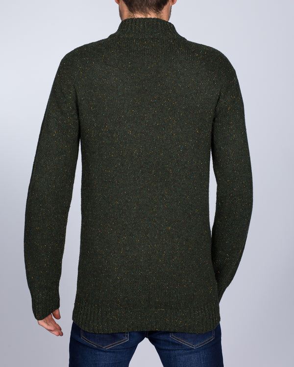 2t Tall Cable Knit Quarter Zip Jumper (forest)