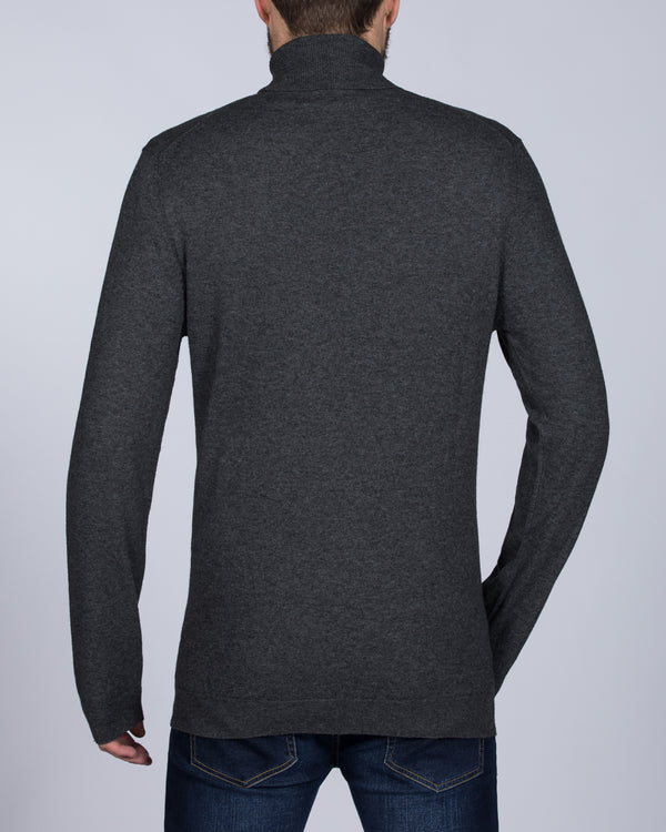 2t Merino Roll Neck Tall Jumper (charcoal)