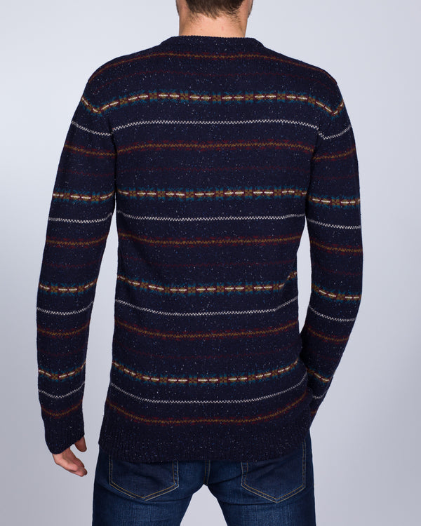 2t Lambswool Fairisle Crew Neck Jumper (ink)