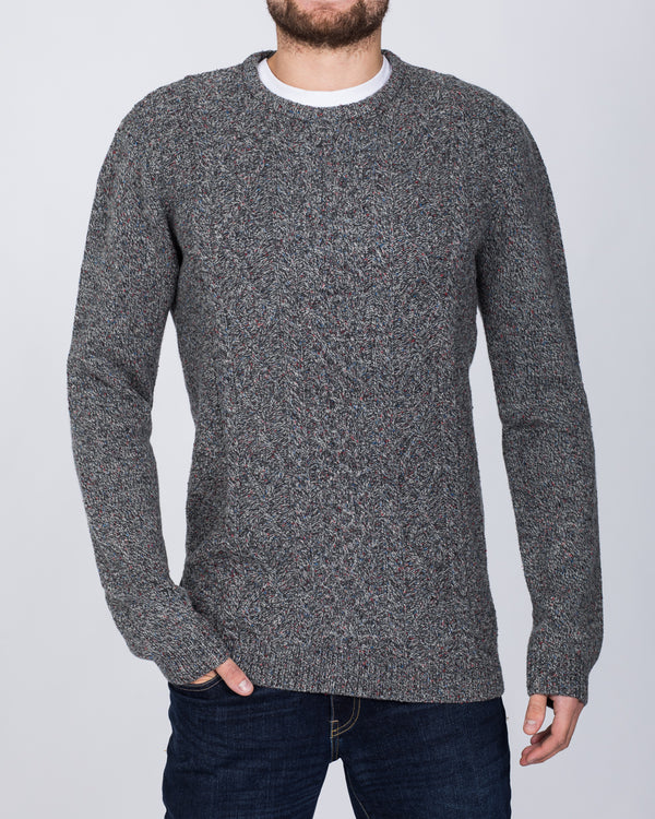 2t Aran Crew Neck Jumper (grey)