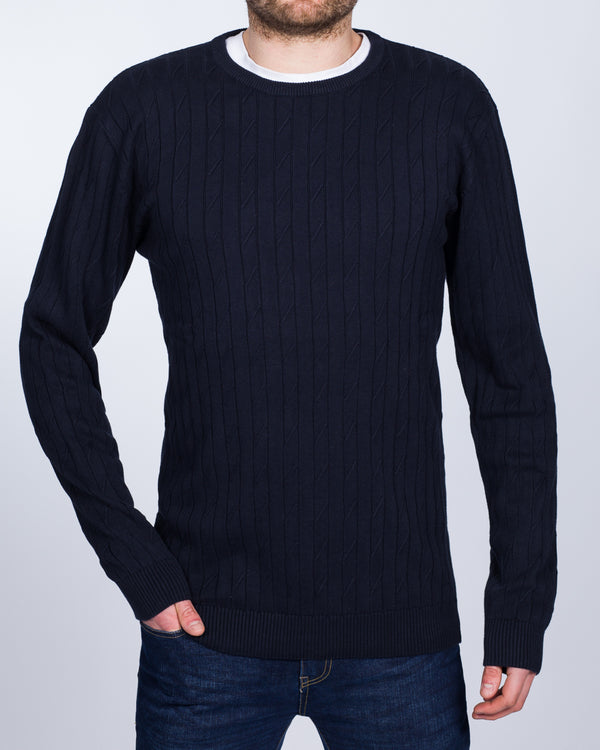 2t Summer Crew Neck Tall Jumper (navy)