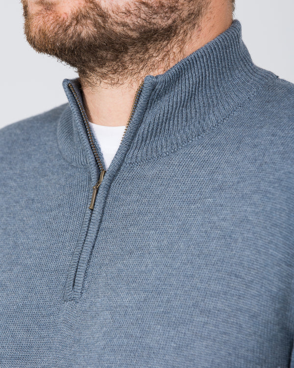 2t Tall Seawool Quarter Zip Jumper (denim)