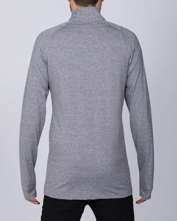 2t Long Sleeve Quarter-Zip Training Top (grey marl)