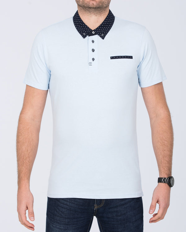 2t Morgan Slim Fit Tall Polo Shirt (sky)