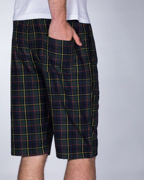 2t Tall Regular Fit Pyjama Shorts (navy check)