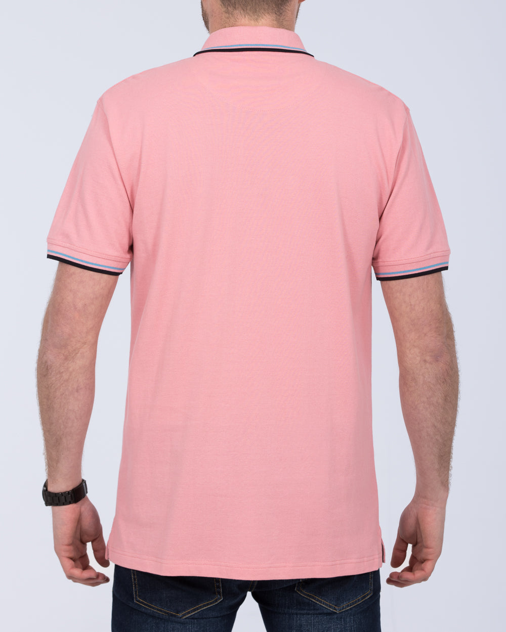 2t Tall Regular Fit Tipped Polo Shirt (pink)