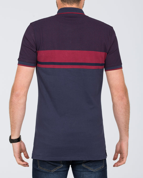 2t Slim Fit Tall Cut and Sew Polo Shirt (burgundy)