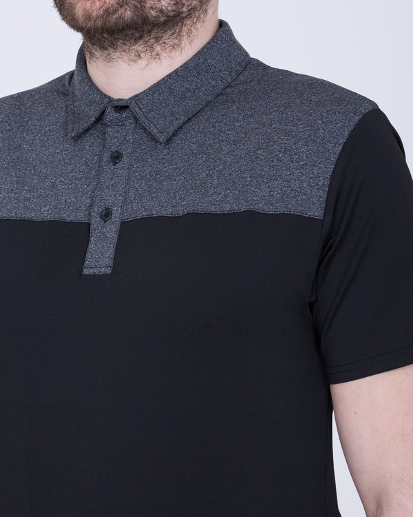 2t Tall Golf Polo Shirt (charcoal/black)