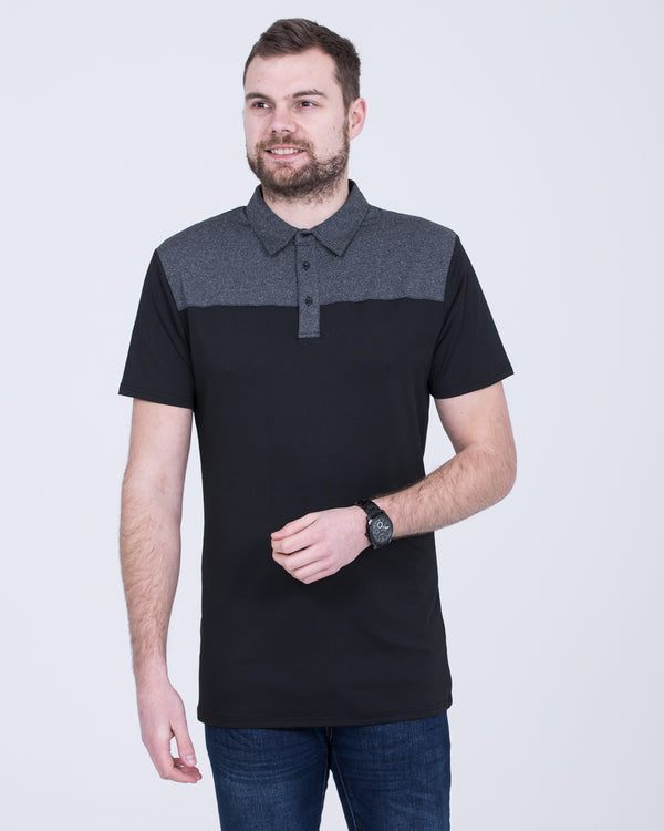 2t Tall Golf Polo Shirt (charcoal/black)