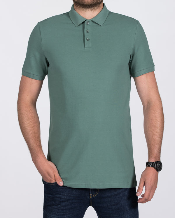 2t Jack Slim Fit Tall Polo Shirt (mid green)