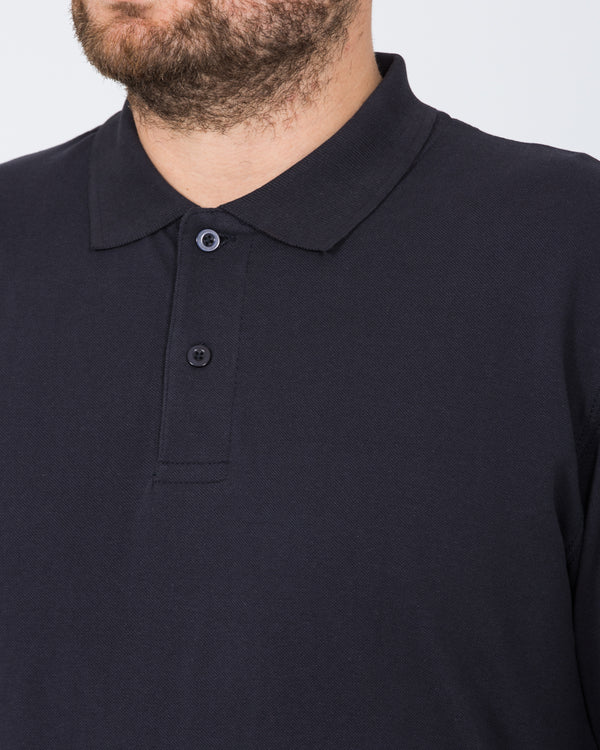 2t Regular Fit Tall Long Sleeve Polo Shirt (navy)