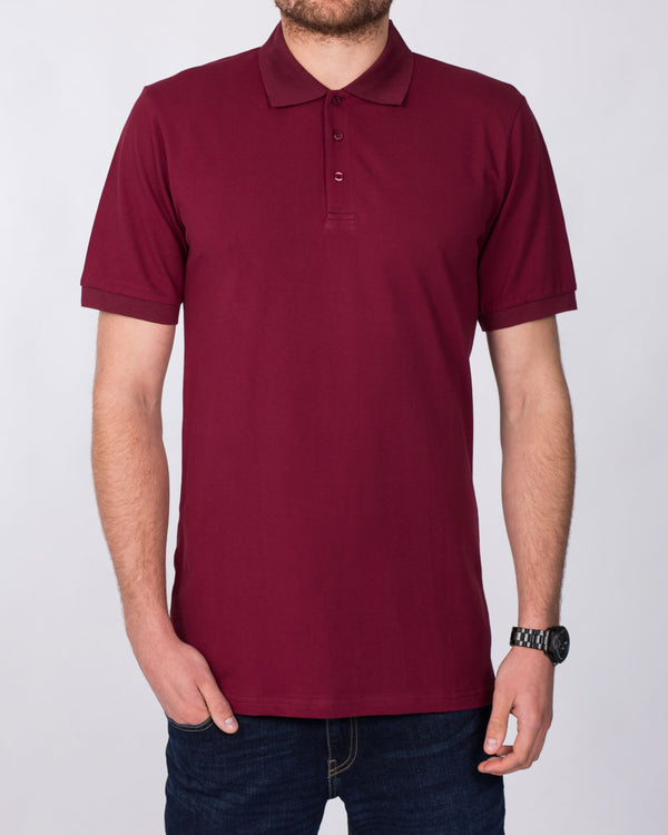 2t Jack Slim Fit Tall Polo Shirt (burgundy)