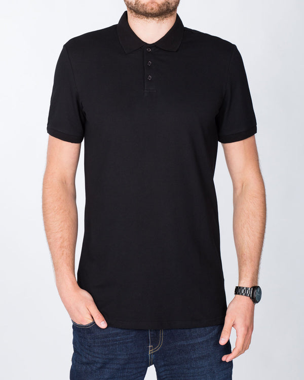 2t Jack Slim Fit Tall Polo Shirt (black)