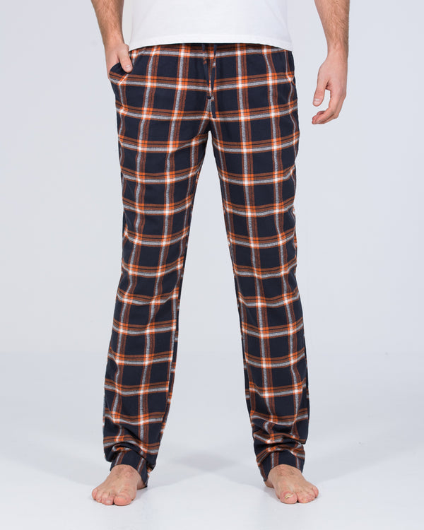 2t Pascal Tall Regular Fit Pyjama Bottoms (orange/navy)