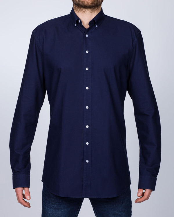 2t Regular Fit Long Sleeve Tall Shirt (dark blue)