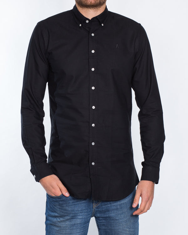 2t Slim Fit Long Sleeve Tall Shirt (plain black)