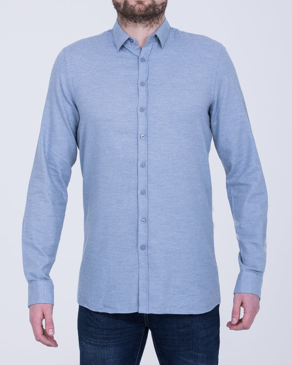 2t Carlos Slim Fit Long Sleeve Tall Shirt (light blue)