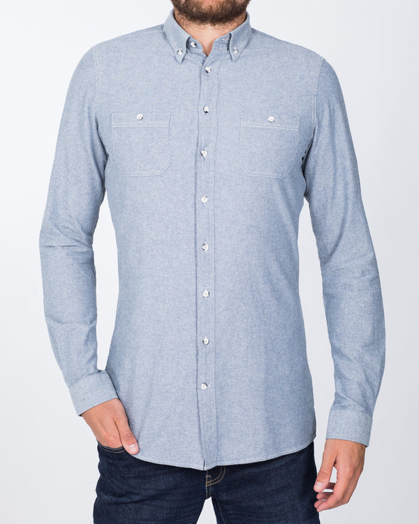 2t Slim Fit Long Sleeve Tall Shirt (denim)