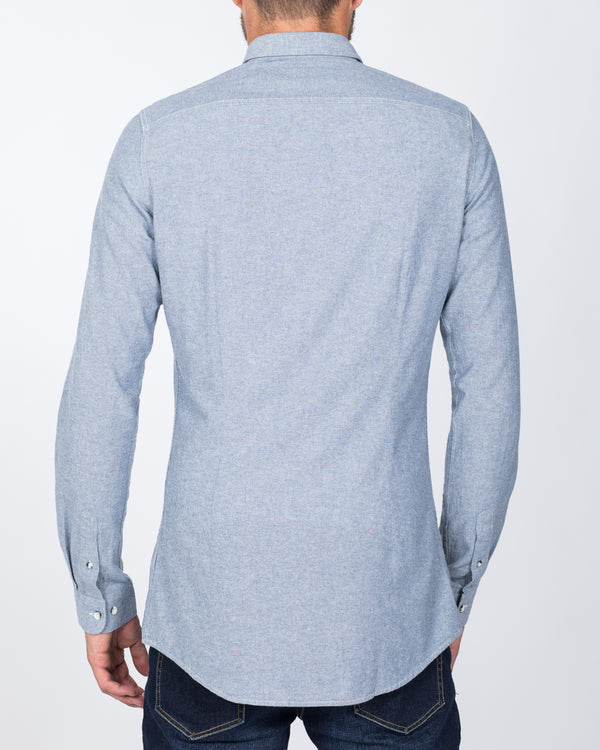 2t Slim Fit Long Sleeve Tall Shirt (denim)