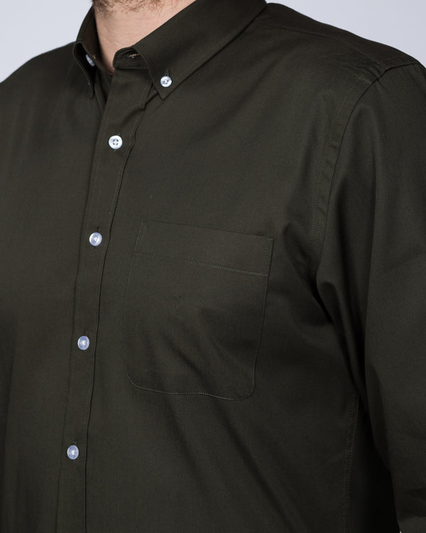 2t Slim Fit Long Sleeve Tall Shirt (dark green)