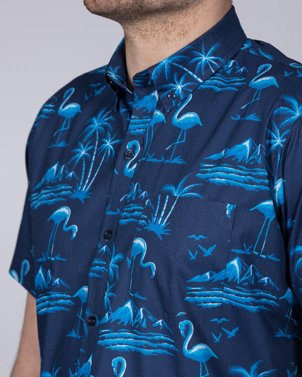 2t Short Sleeve Tall Shirt (flamingo print)